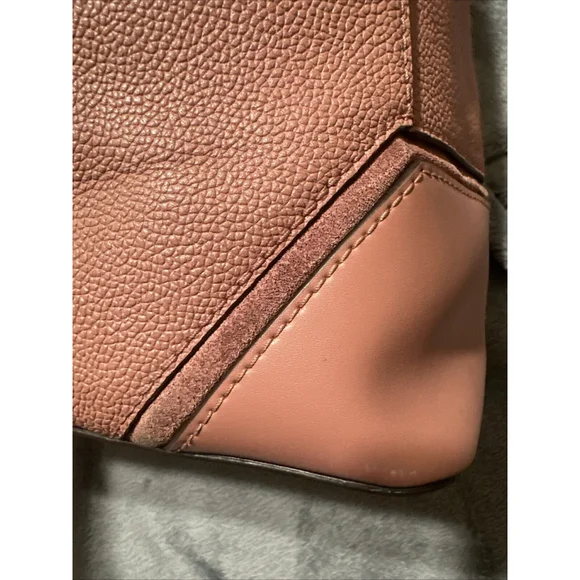 Michael Kors Nicole large Leather bucket bag MSRP $448 Pre-Loved Pink Salmon - Picture 14 of 14